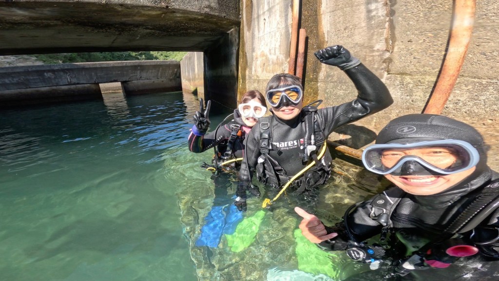 体験ダイビングでしたー。
