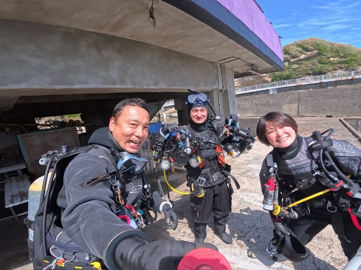 水中写真家さんとビーチに